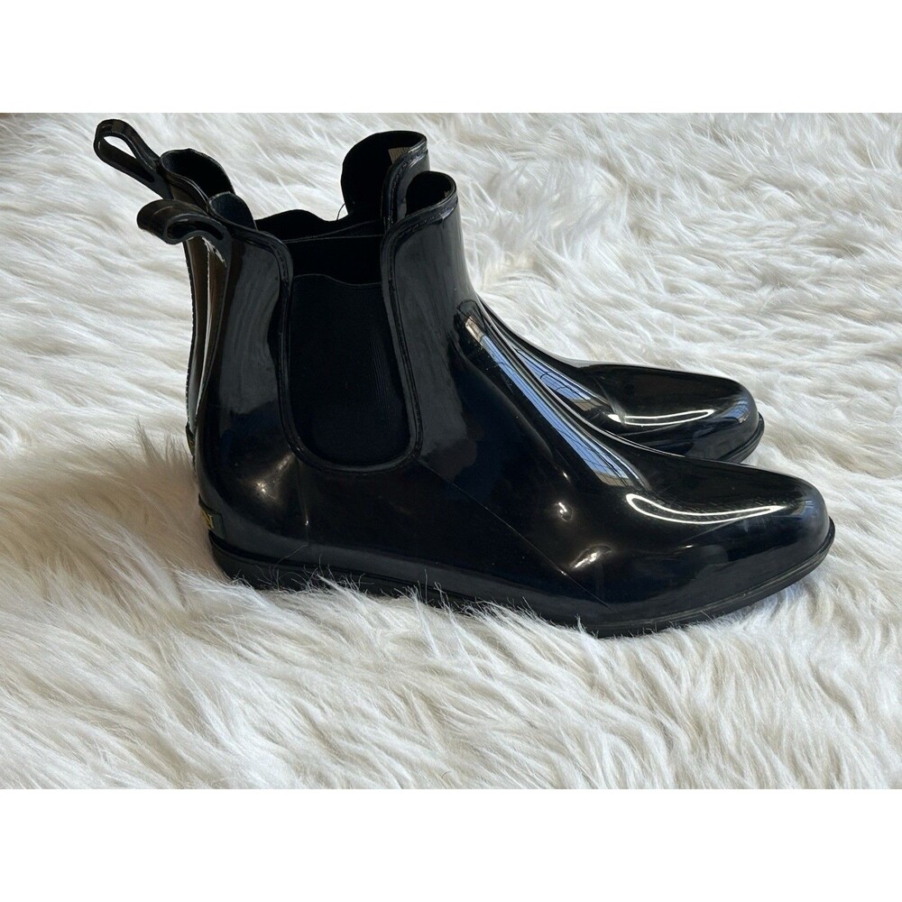Lauren Ralph Lauren Women’s Size 11 Tally Black Chelsea Rain Boots FLAWS